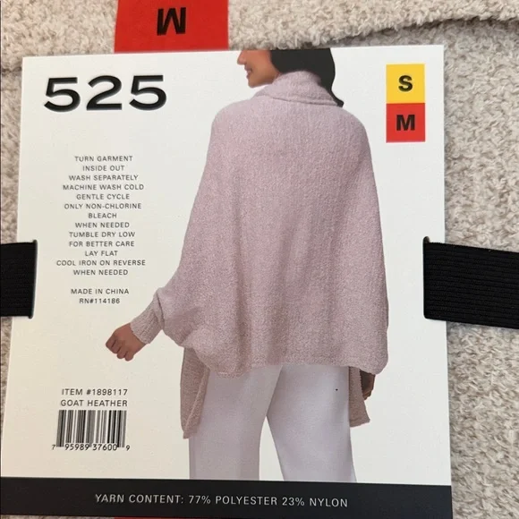 525 America Soft Cream Poncho Women’s size small:medium NWT - Picture 4 of 6
